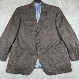 Patrick James Reserve Gibson Sport Blazer Jacket Mens 48 Brown Single Breasted